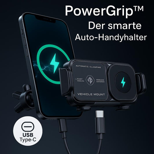 PowerGrip™️ – Der smarte Auto-Handyhalter